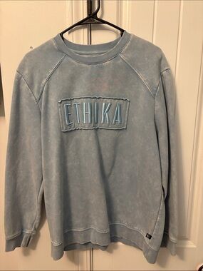 ethika Light Blue Washed Crewneck Sweatshirt